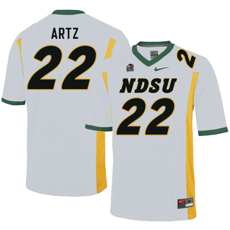 Men #22 Hudson Artz North Dakota State Bison College Football Jerseys Stitched-White Men #22 Hudson Artz North Dakota State Bison College Football Jerseys Stitched-White